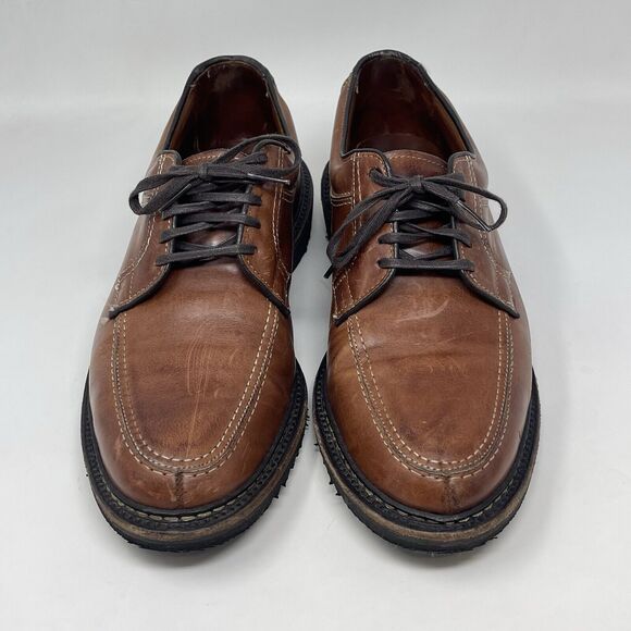 Allen Edmonds Wilbert Derby Shoes Mens 8 D Brown Leather Split Toe Casual Dress - Picture 5 of 16